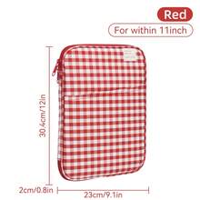 平板电脑内胆包 11-14 英寸简约格纹多口袋 适用于 iPad 10th 11th Air 4th 5th Air 11 13 Pro 11 12.9 13 Air Pro A2337 A2681 - 彩色 - 查看 11