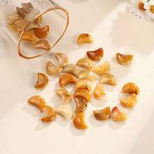 5/10/20pcs Opal Moon Curved Crescent Gemstones Polished Hole-Less Moon Crystal Decoration For DIY Jewelry Making- Perfect Cute Gift For Christmas And Birthday