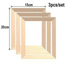 3pcs Wooden Pictures Frame For Wall Canvas Frame Diamond Painting Large Size Picture And Poster Wall Frame Pine Composite Decor LVYL - 3 件,尺寸 15x20 厘米 - 查看 13