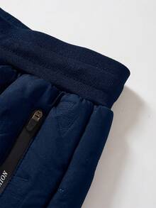 1件装女士保暖内衬运动裤，防风保暖休闲裤，冬季紧身裤 - 藍色 - 查看 11