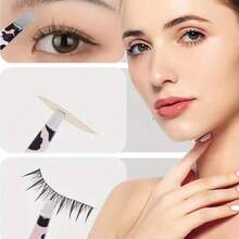 4Pcs Portable Beauty Tweezers Set, Eyebrow Tweezers Facial Hair Removal Clips, Stainless Steel Flat Angled Tip Eyebrow Eyelash Makeup Tweezers Beauty Tools, Available All Year Round - 粉紅黑色 - 查看 3