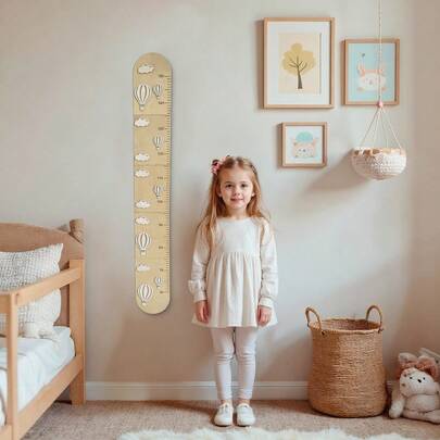 1套儿童生长表，3D效果儿童身高测量表，儿童房装饰，幼儿园，墙面装饰