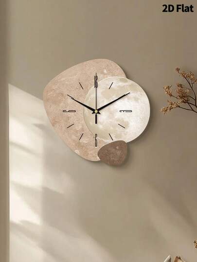 1pc 12inch/16inch Moderne Minimalist Creative Planet Art ation Wand Clock, Super Quiet Quartz Movement, No Ticking Sound, Room ation, Home Living Bedroom Classroom Kitchen Office Cafe Restaurant Ho Dormitory Hotel Apartment Klok Painting