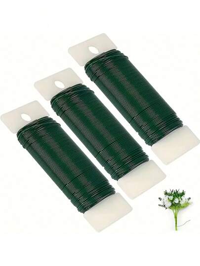 Blumendraht, geeignet für Weihnachtskränze, Blumenarrangements, Valentinstag, Geburtstagsgeschenke, Weihnachtsdekoration - Weicher grüner Blumendraht, perfekt für Weihnachts-DIY, Kränze, Weihnachtsbäume, Blumenarrangements, Weihnachtsbasteleien, Paddeldraht