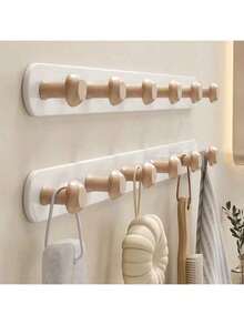 1个/2个创意墙钩 - 防锈碳钢墙钩，需钻孔安装。碳钢材质可略微弯曲，以更好地贴合不同墙面，是浴室、厨房、阳台收纳的理想之选（请参考图片中的尺寸信息，产品上已清晰标注）。可用作壁挂式衣帽钩、衣架、帽子架、浴室挂钩、厨房收纳架。适用于卧室、入口、门厅、玄关等处的收纳 - 提供钻孔和免钻孔两种安装方式，随附钉胶和螺丝。 - 彩色 - 查看 15