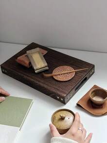 1 pieza Organizador de escritorio de oficina apilable - Joyero y organizador para llaves, controles remotos, anillos, aretes | Caja de almacenamiento elegante para artículos pequeños, velas, accesorios decorativos, adecuado para sala de estar, comedor, cocina, dormitorio