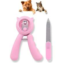 2pcs Stainless Steel Cat Nail Clipper, Anti-Splash Round Hole Pet Nail Trimmer