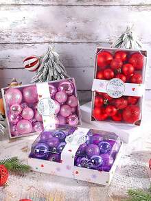 44 Pcs-Set Of Mini Shatterproof Christmas Balls,Red Christmas Ornaments,Christmas Ornaments ,Pink Christmas Decorations,Red Christmas Balls,Christmas Tree Garland Ornaments Party Decoration, Christmas Baubles, Holiday Wedding Party Decoration Hanging Balls (Assorted Colors),Christmas Winter Room Decor Christmas Decorations Home Christmas Gifts Christmas Decor