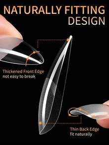 120/240/600 piezas Puntas de uñas almendradas cortas Puntas de uñas de gel transparente suave y mate a media cobertura Puntas de uñas acrílicas prefijadas para extensión de uñas, manicura y uñas postizas en casa