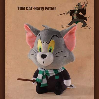 官方授权 10 厘米杰瑞老鼠和汤姆猫哈利波特主题毛绒钥匙扣，可爱的魔法世界灵感配饰