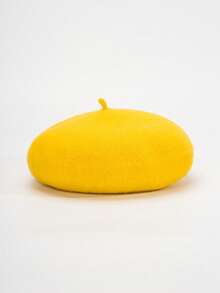 1pc Solid Color Beret Hat, Unisex Autumn/Winter Outdoor Cold-Proof Cap, Personalized Stylish Beanie For Men, Y2K Style