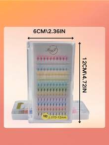 120 Stücke/Box 10D farbige dramatische Wimpern, natürliches Aussehen, geeignet für Musikfestivals, Anime/Manga inspiriertes Make-up