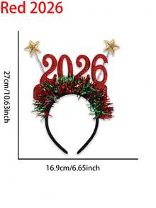 مجموعة 4 قطع من شريط الرأس ذو السماء النجمية الملونة 2026، ديكورات حفلة عيد الميلاد، إكسسوارات تصوير الأجواء، شرائط الرأس لرأس السنة الجديدة، إكسسوارات تصوير حفلات العطلات، شرائط الرأس لرأس السنة الجديدة، شرائط رأس من ألياف البوليستر لحفلات عيد الميلاد، شرائط الرأس، ديكورات عيد الميلاد، ضروريات رحلة العائلة، شرائط رأس عصرية للفتيات، متعددة الألوان للاختيار من بينها، مناسبة لليلة رأس السنة الجديدة، عيد الميلاد، ديكورات العطلات، الحفلات، شرائط الرأس