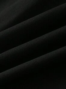 优雅高腰酒红色喇叭裤，通勤百搭 - 黑色 - 查看 9