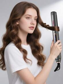 CRASTS Professional Hair Straightener, Dual Use For Straightening And Curling, Large Plate, 5 Temperature Settings, Suitable For Bangs And Inward Curling - EU C Type Plug(220-240V) - View 10