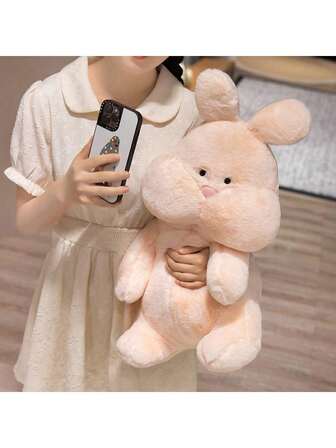 1 件可爱毛绒玩偶、兔子、鸭子、懒熊、哈士奇或水豚填充动物、家居装饰枕头和伴侣