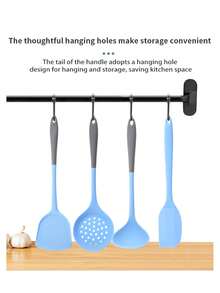 16-częściowy zestaw silikonowych naczyń kuchennych do pieczenia, zestaw silikonowych naczyń kuchennych z powłoką nieprzywierającą, zestaw naczyń kuchennych do gotowania, pieczenia, miarek i łyżek, szpatułki, w tym łyżka pełna, łyżka cedzakowa, łyżka do zupy, duża szpatułka, szpatułka cedzakowa, trzepaczka do jajek, szczypce do żywności, pędzel do oleju, mała szpatułka, miarki i łyżki