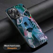 Dr.STONE Anime Senkuu Phone Case Cover Compatible With  16 15 14 13 12 11 Plus Pro Max Limited Edition Black Hard Case Sheepskin Cover Compatible With  17 Case,  17 Pro Case,  17 Pro Max Case