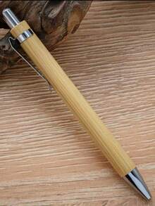 100/50/10 buc Pixuri retractabile din bambus, design cu ax din bambus, la modă, potrivite pentru birou, afaceri, școală și diverse activități, pixuri cadou cu buton, alegere ideală de cadou (cerneală neagră) Înapoi la școală