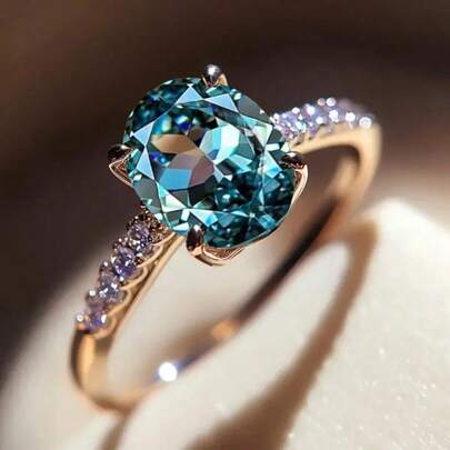 1 pieza Anillo minimalista elegante para mujer, diseño de halo bellamente chapado en oro de 14k con brillante circonita cúbica sintética roja, adecuado para uso diario y como regalo, regalo perfecto para el Día de San Valentín