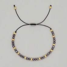 1 pieza/Bohemio/Nuevo Chino/Pulsera con cuentas de cristal y doradas, Pulsera de la suerte/Representa dinero y prosperidad, Adecuado tanto para hombres como para mujeres, Apropiado para diversas ocasiones, Regalo para amigos y familiares