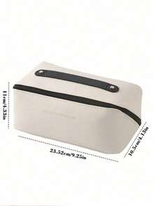 1pc Multi-Layer Waterproof Travel Makeup Bag, High-Quality Leather Toiletry Organizer, Women's Handheld Cosmetic Storage Bag, Portable Zipper Jewelry Tote, Bathroom & Desktop Organizer, Suitable For Makeup Brushes, Lipsticks, Foundation, Serums, Oils, Eyeshadow Palettes, Gift For Girlfriend, Teacher, Mom, Lover, Halloween, Christmas, Autumn/Winter Essential, Autumn Decor, Bedroom Decor