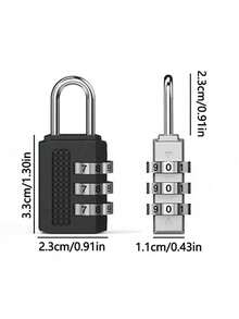 1 件装密码锁防盗锁，小型安全挂锁，旅行箱包防盗密码挂锁多用途 3 位数密码锁，安全行李箱密码挂锁，适用于健身房储物柜、手提箱和背包安全旅行配件，便携，防篡改，色彩鲜艳，设计紧凑，易于携带，旅行露营度假必需品