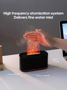 kinscoter 1个USB 220毫升迷你火焰香薰机，小型超声波卧室酒店空气加湿器，便携式彩色夜灯精油香薰机，生日圣诞礼物