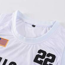 ST John's Shamrocks Camiseta de baloncesto para hombres con diseño de caballeros, talla 22. Camiseta deportiva con bordado, de tela elástica y corte holgado sin mangas con cuello redondo. Con bordado de letras, adecuada para baloncesto, deportes y running.