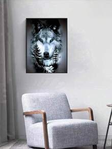 1pc DIY Diamond Painting - Wolf, Full Drill, Home Decor, 11.8*15.7in/30*40cm
