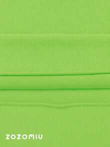 Sudadera Mujer "Estilo Urbano Verde Neón con Capucha y Toque Moderno" - Verde Lima - Ver 5