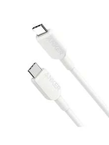 anker A81E Type-C Charging Cable, Durable Braided Layer, 100W Power, Smart Chip Protection, Compatible With Tablets, Laptops, And Smartphones, High-Efficiency Data Transmission, Data Transfer And Charging 2-In-1, White - White - View 3