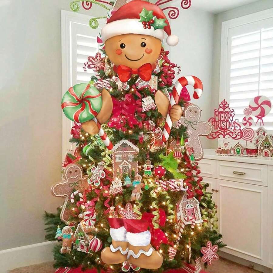 Gingerbread Christmas Tree Topper - Gingerbread Decor For Christmas ...
