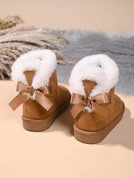 Winter New Comfortable Warm Baby Boots, Fashion Non-Slip Soft Bottom Short Boots, Girls Snow Boots, Thickened Boots, Plush Shoes