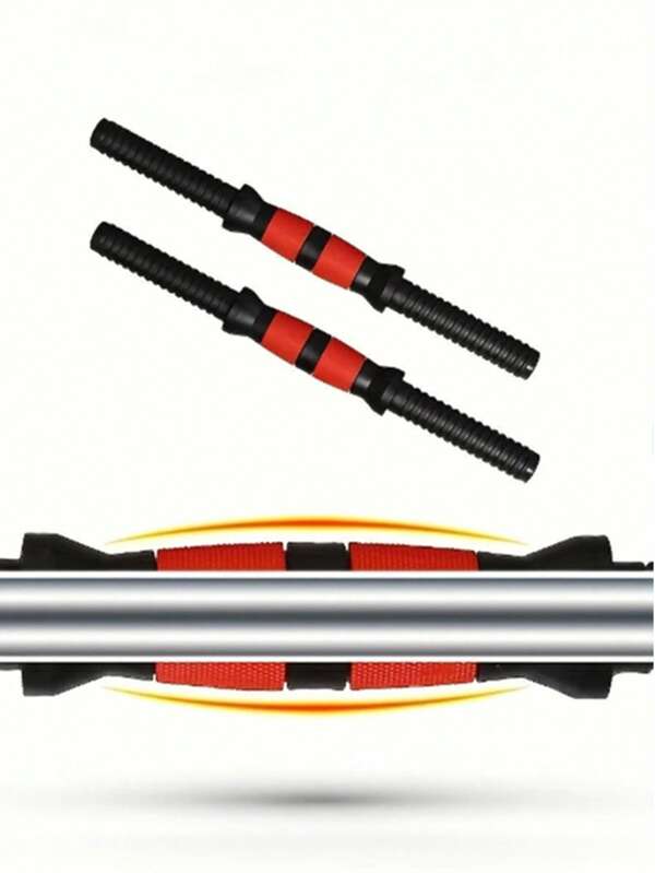 2-In-1 Adjustable Dumbbell And Barbell Set - 2 Rubber Coated Bars + 4 Non-Slip Collars | Professional Strength Training Equipment | Star-Lock Safety System | Sweat-Absorbing Foam Grips | Full Body/Arm/Shoulder/Leg Workout