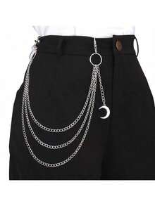 Personalized Thick Aluminum Alloy Chain Metal Pant Chain Hip Hop Decor Waist Chain Fall, Autumn, Halloween