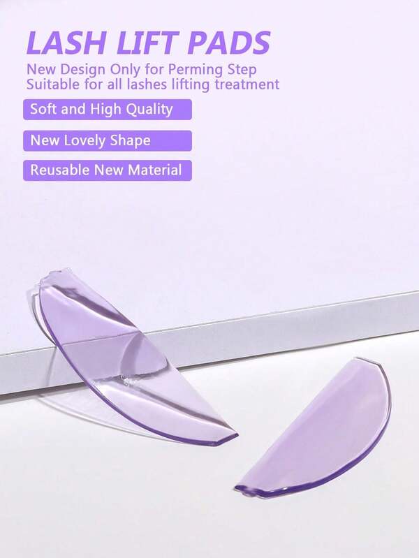 1 Pair Reusable Lash Lift Softening Pads, Ultra Thin Soft Lash Lift Shield For Eyelash Perming Or Eyelashes Dyeing,Can Be Used Brow Tint And Lift, Suitable For Salons And DIY
