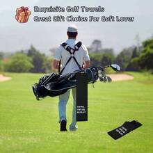 Funny Towel, Embroidered Towels Bags With Clip, Gifts Men Dad, Birthday Gifts Husband Boyfriend, Joke And Fan More - A-black- Swing Swear Repeat - View 7