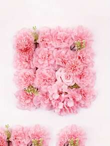 1 pièce/4 pièces Fleurs artificielles pour fond mural Rose Marguerite convenant pour les fêtes familiales, les décors de mariage, la décoration murale de magasin, les photos de fond. Agencement de mur de fleurs