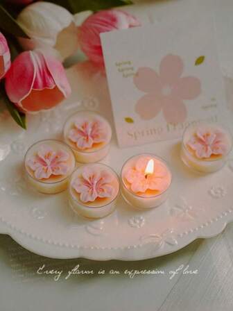 1 st/2 st/3 st/4 st ett persikoblomstevax, fyra tevaxer, naturliga ljus, unika ljusgåvor, bekväm rumsdekoration, present till mor, bröllopsbordsdekoration, bröllopssouvenirer, den perfekta presenten för damer eller herrar! Lämplig för alla tillfällen: jul, födelsedagar, mors dag, fars dag, årsdagspresenter, tacksägelsedagen, alla hjärtans dag