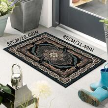 Grand tapis de zone abstrait - Doux, durable, antidérapant, décoration intérieure, avec un design mandala complexe en bleu, or et rouge. Convient pour le salon, la chambre à coucher ou le bureau, tapis de salon