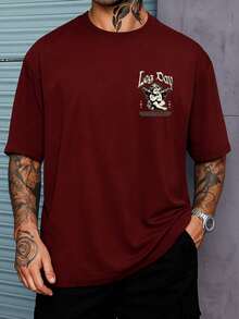 Shirt Oversized Streetwear Printed Leg Day Workout Gym Premium Cotton - Màu Tím - Xem 2