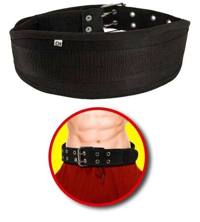 Cinturon Lumbar Gimnasio Pesas Crossfit Carga Pesista Gym Negro Soporte Espalda