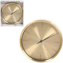 Kiera Grace Wall Clock 10 Inch Craig Aluminum Gold Modern Classic Wall Clocks Battery Operated Silent Non Ticking Home Decor For Living Room Kitchen Bathroom