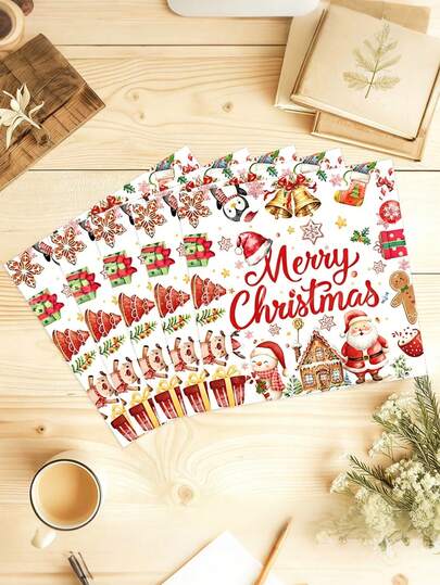 20pcs-Extra Large German-Style Christmas Party Napkins - 2-Ply Heavy-Duty Paper Plates-Like Texture With Gingerbread, Lollipops, Balloons & Gingerbread Men Cutouts Designs - Winter Wonderland Theme With Hearts, Bows, Candy Canes & Snowflakes - Red & Golden Color Scheme For Holiday Table Decorations, Birthday & Xmas Party Supplies (Compatible With Balloon Arch Decorations) - 24 Sheets Each, Christmas Tableware, Holiday Napkins