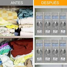 Organizador de Sbanas, Organizador de Ropa de Cama Plegable, Fundas de Edredn y Porta Sabanas, Organizador de Clset de Tela Beige, 4 - Gris - Ver 7