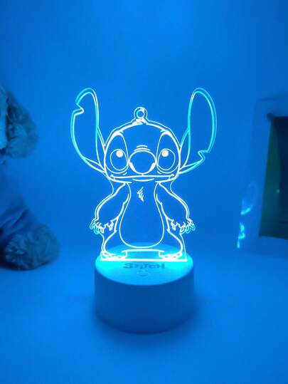 Disney 1 件 Stitch & Lilo 夜灯 - USB 供电，带有可爱兔子图案的台灯，非常适合卧室和客厅装饰，是圣诞节、万圣节、情人节、新年的完美礼物，Stitch 夜灯
