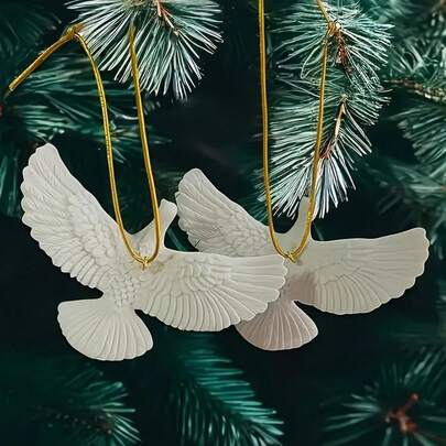 4pcs Elegant Peace Hanging Ornaments, Made Of Resin Material, Peace Design, Ideal Gift For Mother's Day, Birthday, Graduation, Christmas, Suitable For Holiday Decoration, Home Decor | Exquisite Design | Durable Resin Material, Can Be Used As Christmas Tree Ornaments, Valentine's Day Hanging Decor, Valentine's Day Gifts, Back To School Gifts