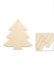 20 Stücke DIY Holz Weihnachtsbaum Ausschnitte - unbearbeitete blanke Holzbaumformen zum Selbstbemalen & Basteln. Erstelle einzigartige festliche Heimdekoration, Weihnachtsbaum Anhänger & Party Dekorationen