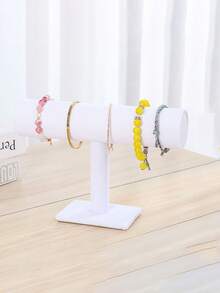 1pc Velvet Bracelet/Watch Display Stand, Jewelry Organizer Rack For Necklaces, Bracelets, Pendants, Fashionable Women Desk Storage, Valentine's Day Gift